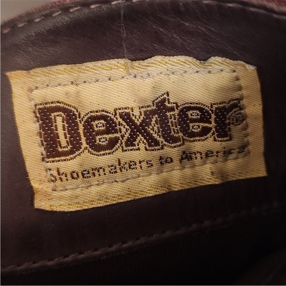 Dexter Vintage Burgundy Leather Women's Size 7.5 M Campus Boot Stacked Heel - Picture 8 of 10